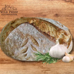 Roasted Garlic and Rosemary Sourdough Bread