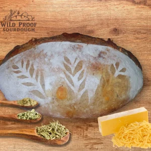 Italian Herb & Cheddar Sourdough Bread